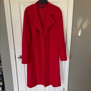 INC International Concepts Vibrant Red Trench Coat